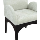  Color_Black/ Green -- Waldorf Mint Chenille Fabric Upholstered Dining Arm Chair IMAGE 7