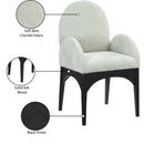  Color_Black/ Green -- Waldorf Mint Chenille Fabric Upholstered Dining Arm Chair IMAGE 9
