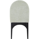  Color_Black/ Green -- Waldorf Mint Chenille Fabric Upholstered Dining Side Chair IMAGE 3