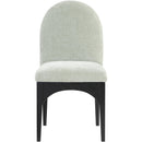  Color_Black/ Green -- Waldorf Mint Chenille Fabric Upholstered Dining Side Chair IMAGE 4