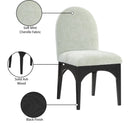  Color_Black/ Green -- Waldorf Mint Chenille Fabric Upholstered Dining Side Chair IMAGE 9