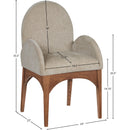  Color_Beige/ Walnut -- Meridian Waldorf Arm Chair IMAGE 8