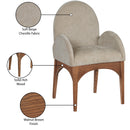  Color_Beige/ Walnut -- Meridian Waldorf Arm Chair IMAGE 9
