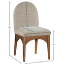  Color_Beige/ Walnut -- Meridian Waldorf Dining Chair IMAGE 8
