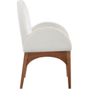  Color_Cream/ Walnut -- Waldorf Cream Chenille Fabric Upholstered Dining Arm Chair IMAGE 5