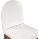  Color_Cream/ Walnut -- Waldorf Cream Chenille Fabric Upholstered Dining Side Chair IMAGE 7