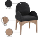 Color_Black/ Natural -- Meridian Waldorf Arm Chair IMAGE 9