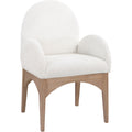 Color_Cream/ Natural -- Waldorf Cream Boucle Fabric Upholstered Dining Arm Chair IMAGE 1
