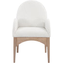  Color_Cream/ Natural -- Waldorf Cream Boucle Fabric Upholstered Dining Arm Chair IMAGE 3