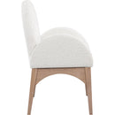  Color_Cream/ Natural -- Waldorf Cream Boucle Fabric Upholstered Dining Arm Chair IMAGE 4
