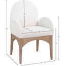 Meridian Waldorf Cream Boucle Fabric Dining Chair IMAGE 8