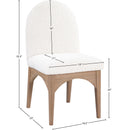  Color_Cream/ Natural -- Waldorf Cream Boucle Fabric Upholstered Dining Side Chair IMAGE 8
