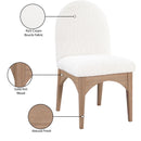  Color_Cream/ Natural -- Waldorf Cream Boucle Fabric Upholstered Dining Side Chair IMAGE 9