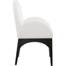  Color_Black/ Cream -- Waldorf Cream Boucle Fabric Upholstered Dining Arm Chair IMAGE 5