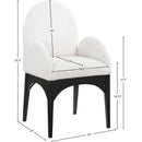 Meridian Waldorf Cream Boucle Fabric Dining Chair IMAGE 8