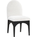 Color_Black/ Cream -- Waldorf Cream Boucle Fabric Upholstered Dining Side Chair IMAGE 1