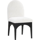  Color_Black/ Cream -- Waldorf Cream Boucle Fabric Upholstered Dining Side Chair IMAGE 1
