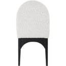  Color_Black/ Cream -- Waldorf Cream Boucle Fabric Upholstered Dining Side Chair IMAGE 3
