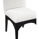  Color_Black/ Cream -- Waldorf Cream Boucle Fabric Upholstered Dining Side Chair IMAGE 6