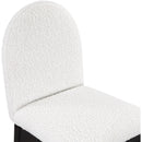  Color_Black/ Cream -- Waldorf Cream Boucle Fabric Upholstered Dining Side Chair IMAGE 7