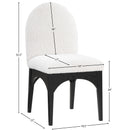  Color_Black/ Cream -- Waldorf Cream Boucle Fabric Upholstered Dining Side Chair IMAGE 8