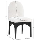 Meridian Waldorf Cream Boucle Fabric Dining Chair IMAGE 8