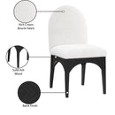 Meridian Waldorf Cream Boucle Fabric Dining Chair IMAGE 9