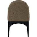  Color_Black/ Green -- Waldorf Olive Boucle Fabric Upholstered Dining Arm Chair IMAGE 3