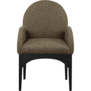 Meridian Waldorf Olive Boucle Fabric Dining Chair IMAGE 4