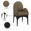  Color_Black/ Green -- Waldorf Olive Boucle Fabric Upholstered Dining Arm Chair IMAGE 9
