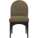  Color_Black/ Green -- Waldorf Olive Boucle Fabric Upholstered Dining Side Chair IMAGE 4