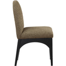  Color_Black/ Green -- Waldorf Olive Boucle Fabric Upholstered Dining Side Chair IMAGE 5
