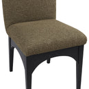  Color_Black/ Green -- Waldorf Olive Boucle Fabric Upholstered Dining Side Chair IMAGE 6
