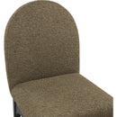  Color_Black/ Green -- Waldorf Olive Boucle Fabric Upholstered Dining Side Chair IMAGE 7