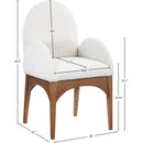  Color_Cream/ Walnut -- Meridian Waldorf Arm Chair IMAGE 8