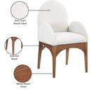  Color_Cream/ Walnut -- Meridian Waldorf Arm Chair IMAGE 9