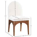  Color_Cream/ Walnut -- Meridian Waldorf Dining Chair IMAGE 8