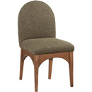 Meridian Waldorf Olive Boucle Fabric Dining Chair IMAGE 1