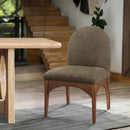 Meridian Waldorf Olive Boucle Fabric Dining Chair IMAGE 2