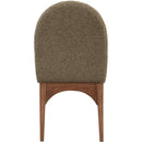  Color_Green/ Walnut -- Waldorf Olive Boucle Fabric Upholstered Dining Side Chair IMAGE 3