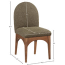 Meridian Waldorf Olive Boucle Fabric Dining Chair IMAGE 8