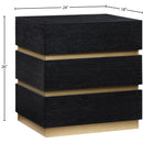  Color_Black/ Brass -- Meridian Zaylan 3 Drawer Nightstand IMAGE 10