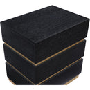  Color_Black/ Brass -- Meridian Zaylan 3 Drawer Nightstand IMAGE 7