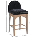  Color_Black/ Natural -- Meridian Waldorf Counter Height Stool IMAGE 10