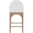  Color_Cream/ Natural -- Waldorf Cream Chenille Fabric Upholstered Counter Stool IMAGE 2