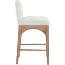  Color_Cream/ Natural -- Waldorf Cream Chenille Fabric Upholstered Counter Stool IMAGE 5