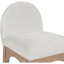 Meridian Waldorf Cream Chenille Fabric Stool IMAGE 7