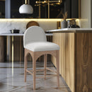 Meridian Waldorf Cream Chenille Fabric Stool IMAGE 8