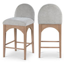  Color_Grey/ Natural -- Waldorf Grey Chenille Fabric Upholstered Counter Stool IMAGE 1