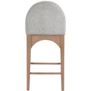  Color_Grey/ Natural -- Waldorf Grey Chenille Fabric Upholstered Counter Stool IMAGE 2